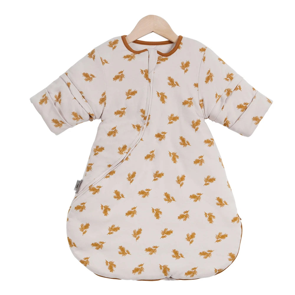 Saco de Dormir de Algodón (2.5 & 3.5 Grado Térmico): Anti-Patadas y Mangas Desmontables (0-24 Meses)