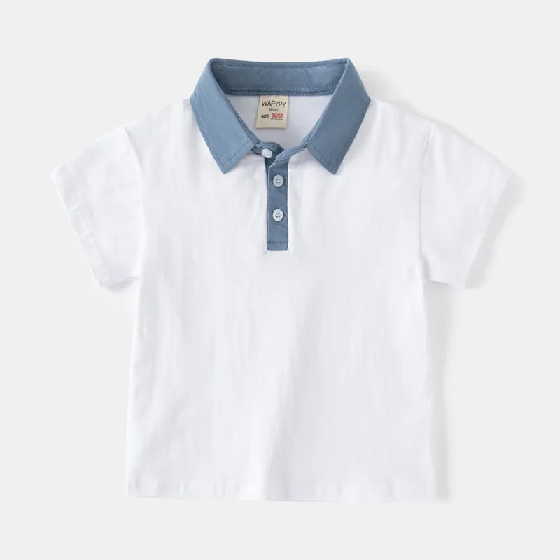Playera Tipo Polo para Niño | Cuello Clásico y Bolsillo (12 Meses a 7 Años)