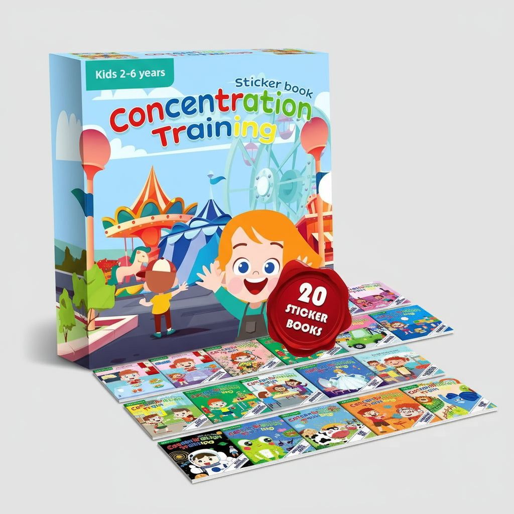 Set de Libros de calcomanias (stickers) para la Educación Temprana (10/20 Volúmenes) | Desarrollo del Enfoque y Potencial