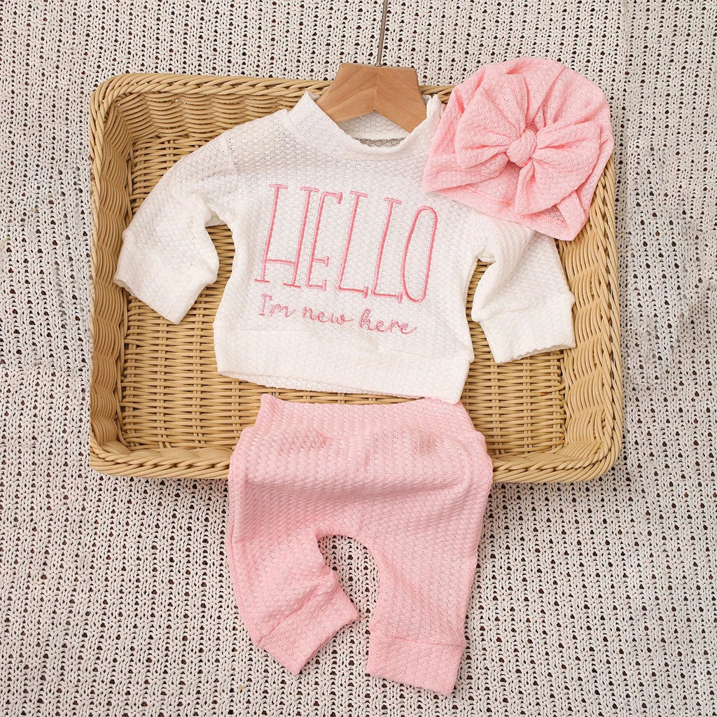 Conjunto "Hello" para Recién Nacido: Outfit para Fotos y Salida del Hospital
