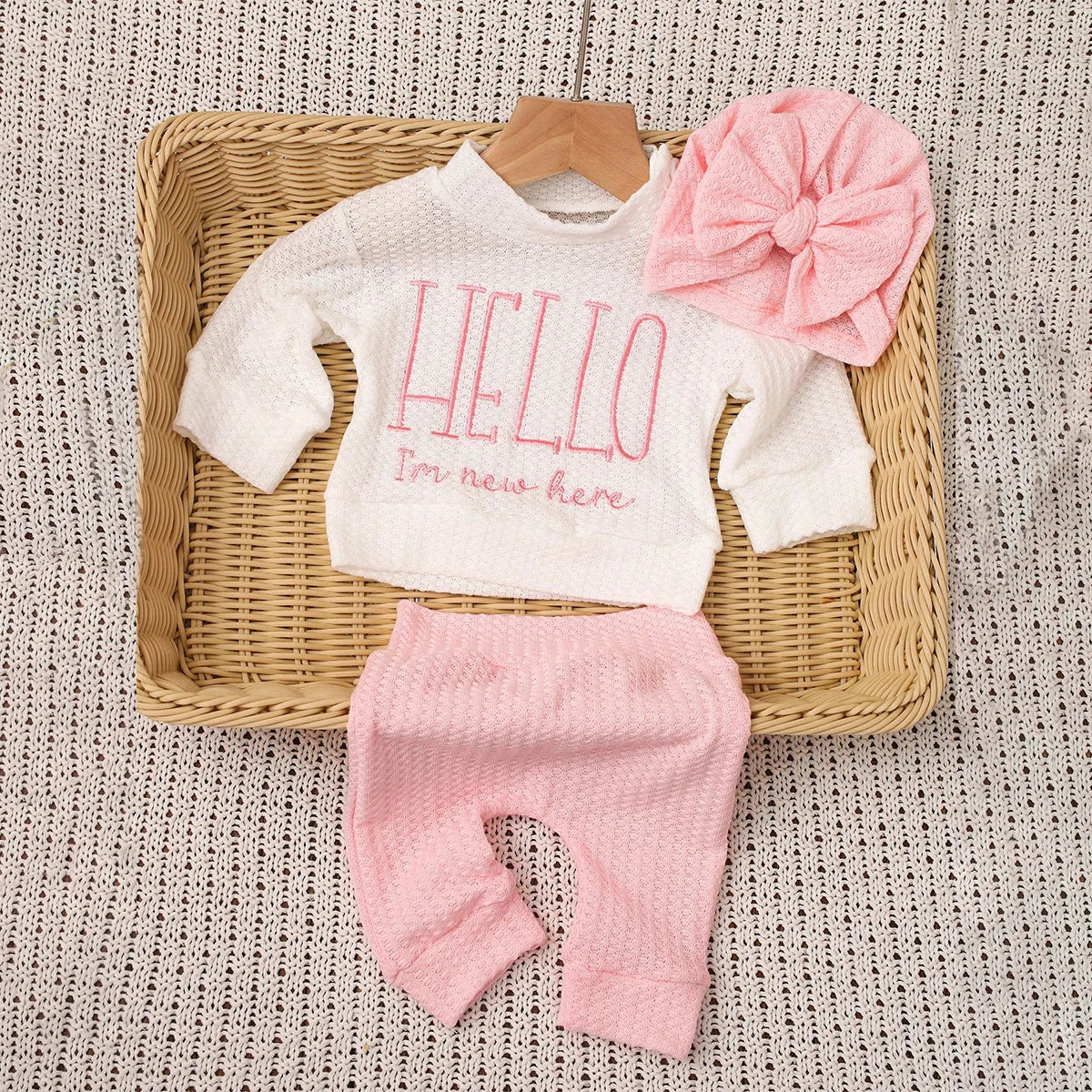 Conjunto "Hello" para Recién Nacido: Outfit para Fotos y Salida del Hospital
