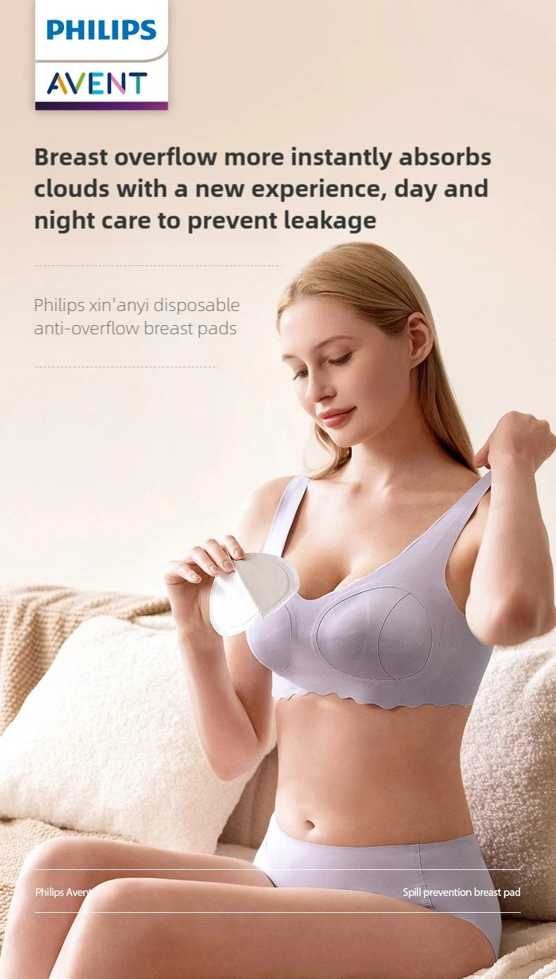 100 pzas Almohadilla de Lactancia Desechable Philips Avent | Algodón Suave, Fina y Antidesbordamiento