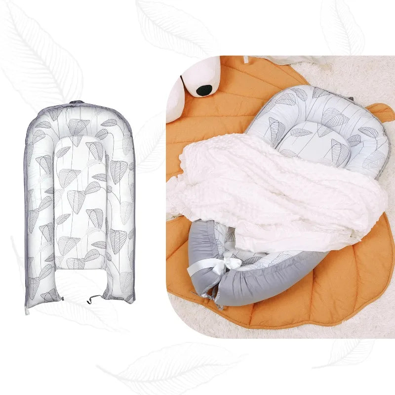 Nido Portátil Desmontable Anti-Vuelco para Bebé (0-18 Meses) con Tapete Refrescante