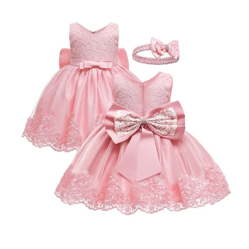 Vestido de Princesa Rojo para Bebé:  Navidad y Fiesta (0-24M)