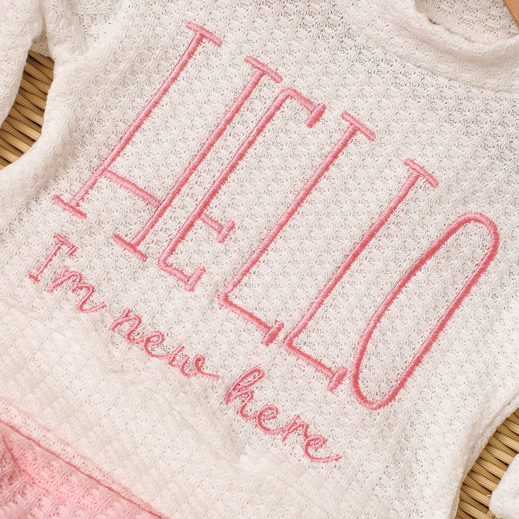 Conjunto "Hello" para Recién Nacido: Outfit para Fotos y Salida del Hospital