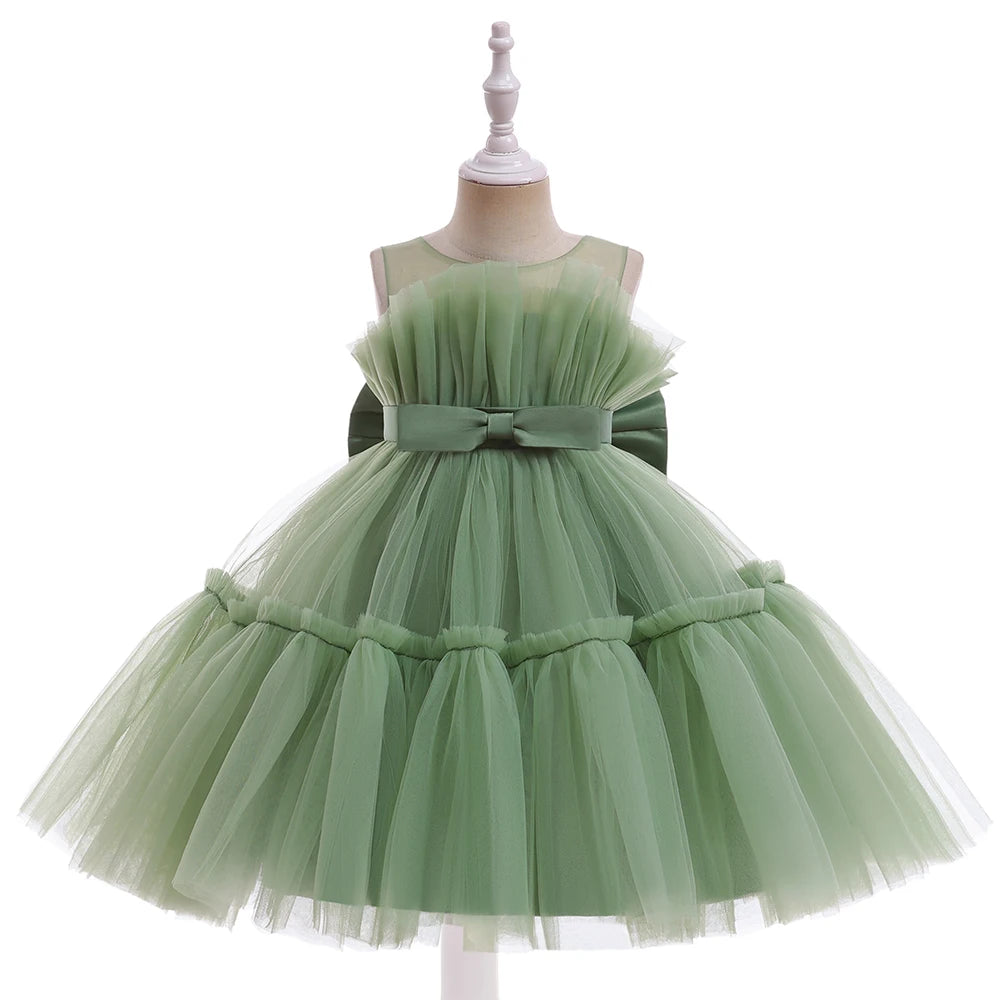 Vestido Tutú de Princesa para Bebé y Niña | Ideal para Bautizo, Primer Cumpleaños y Fiestas (6M-10T)