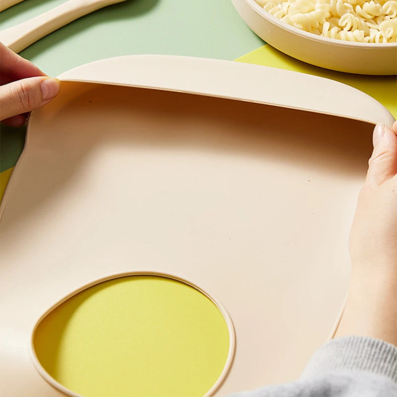 Babero de Silicona  |  Impermeable y Recolector