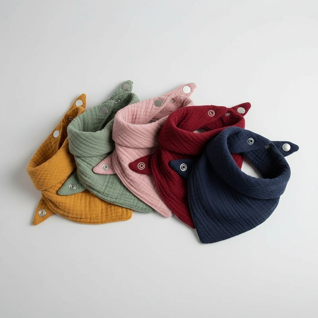Set de 3 Baberos de Muselina | Súper Suaves y Absorbentes