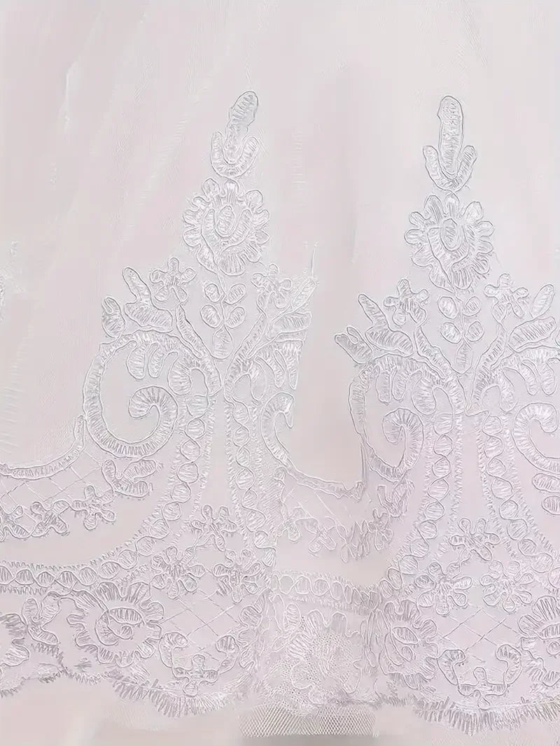 Vestido de Gala de Encaje y Tul para Bebé Niña: Bautizo y fiesta (0-2 Años)