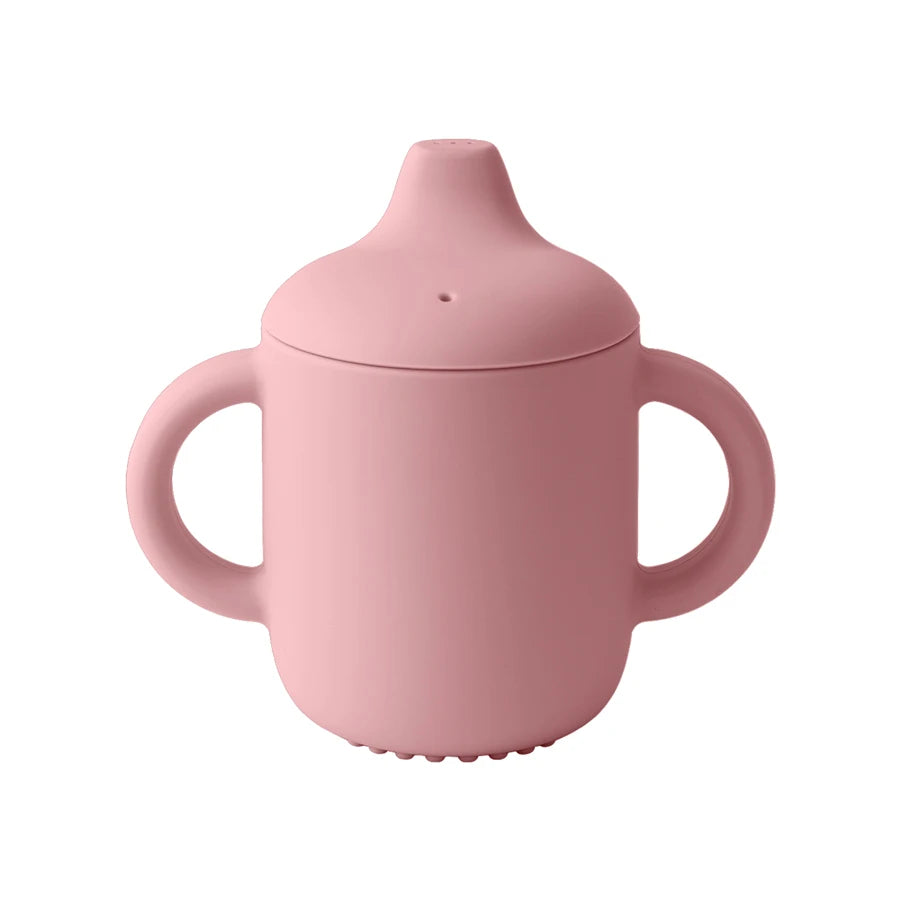 Taza de silicona con doble asa con tapa