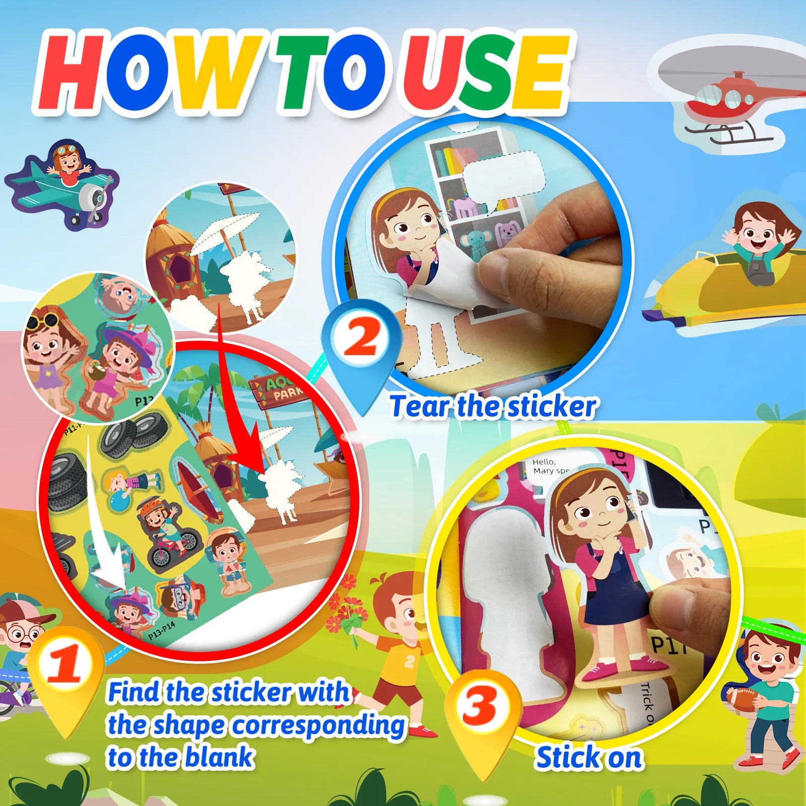 Set de Libros de calcomanias (stickers) para la Educación Temprana (10/20 Volúmenes) | Desarrollo del Enfoque y Potencial