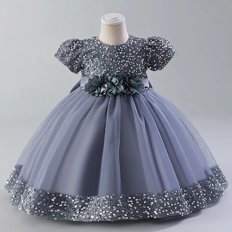 Vestido de Princesa de Tul y Encaje (3-24M)