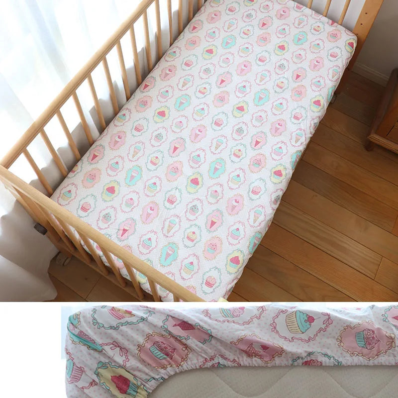 Sábana/Funda Protectora Ajustable para Colchón de Cuna (130x70 cm)