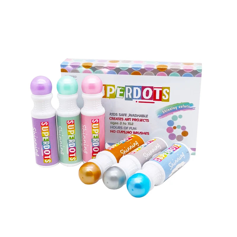 Set de Plumones de Acuarela de puntos 'Dot Graffiti' (6 Colores Flash) - Lavables