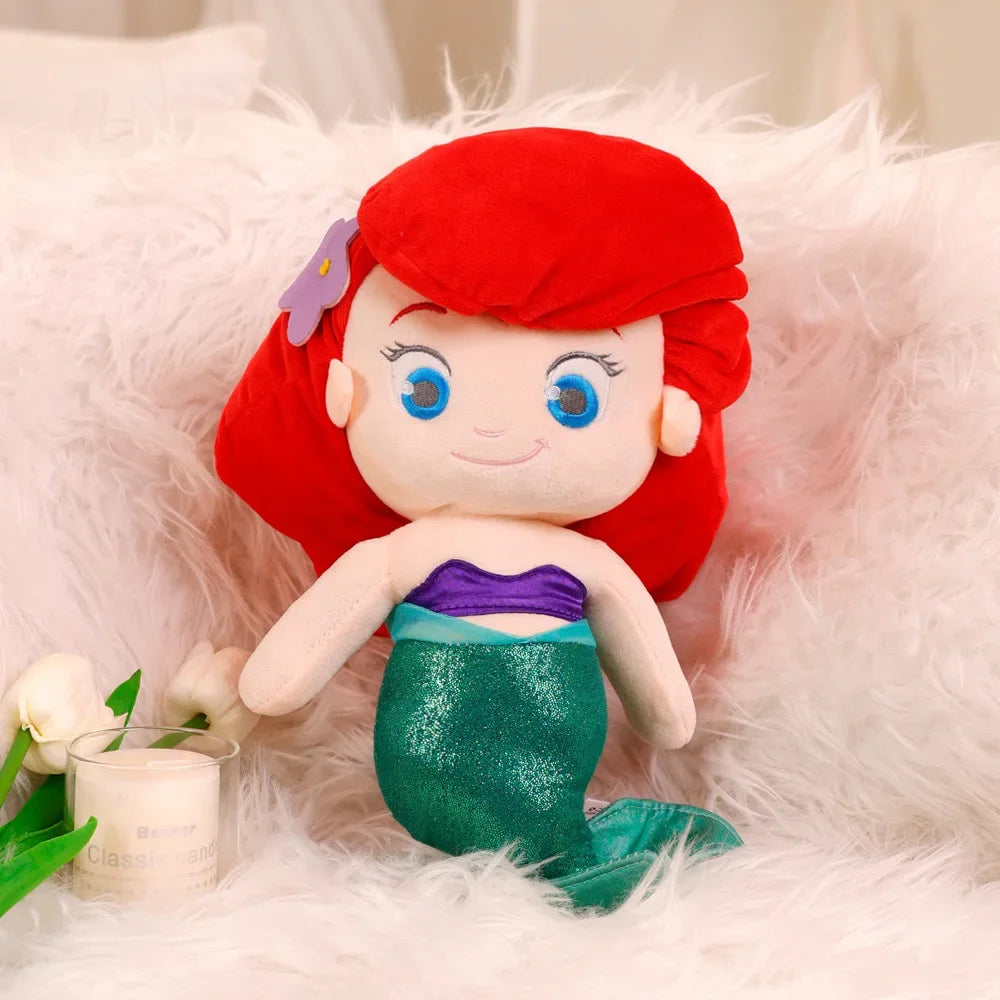 Muñecas de Peluche Disney Princesas (30 cm): Ariel, Anna y Elsa