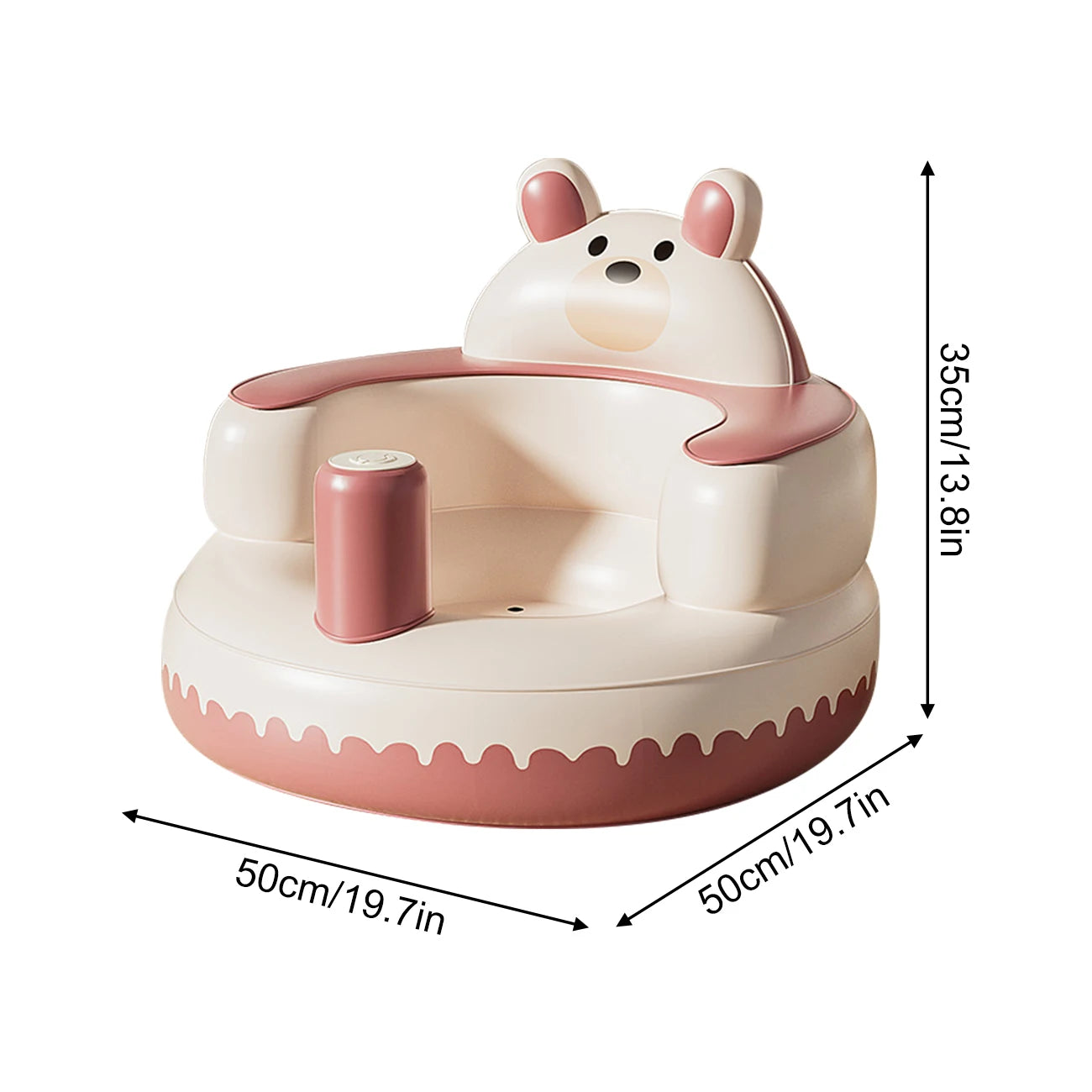 Asiento Inflable de Piso para Bebé: Portátil, Ecológico y Versátil (3 Meses en Adelante)