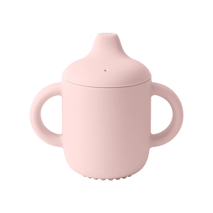 Taza de silicona con doble asa con tapa
