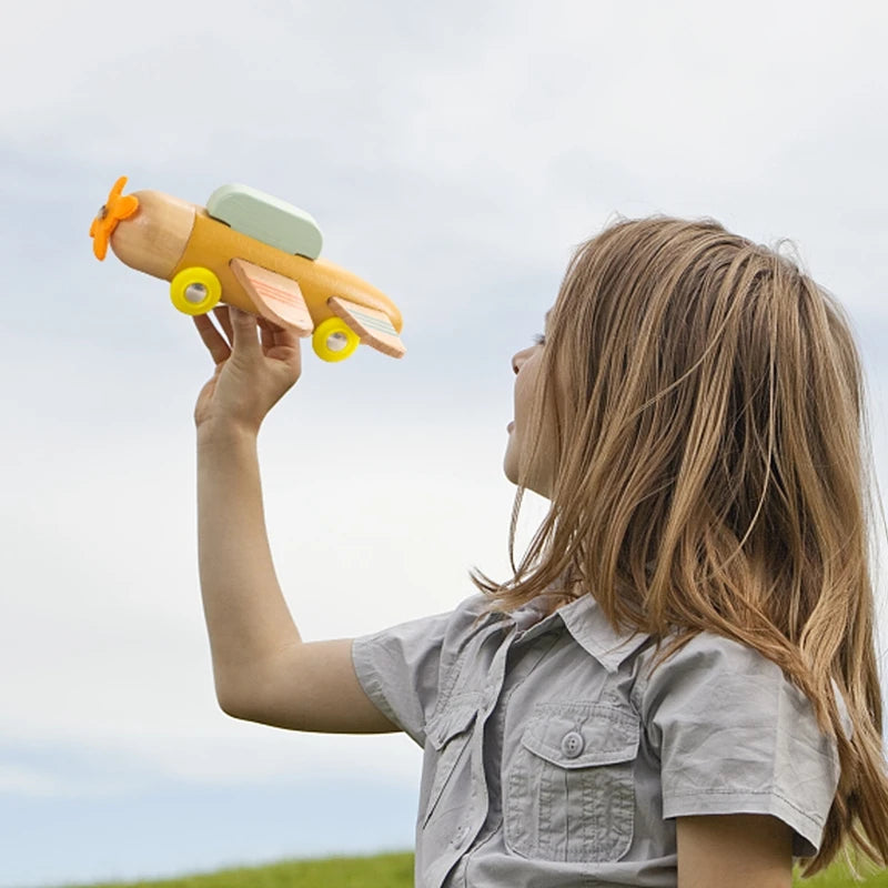 Tren y avión de Madera Didácticos Montessori - Juguete de Aprendizaje