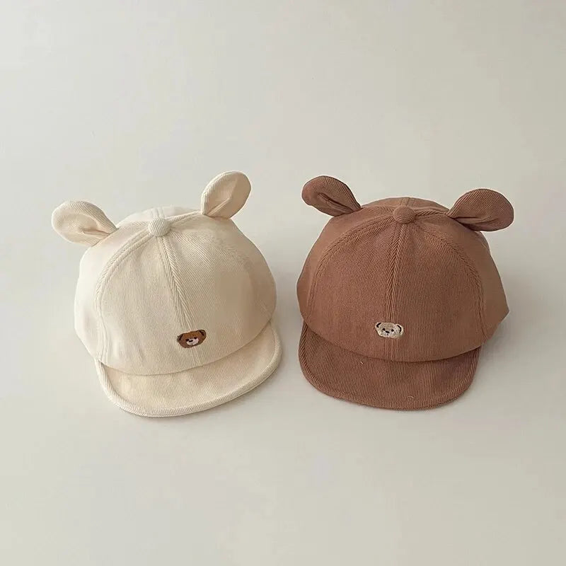 Gorra de Béisbol de Oso Kawaii: Protección Solar y Estilo Adorable (3-18 Meses)