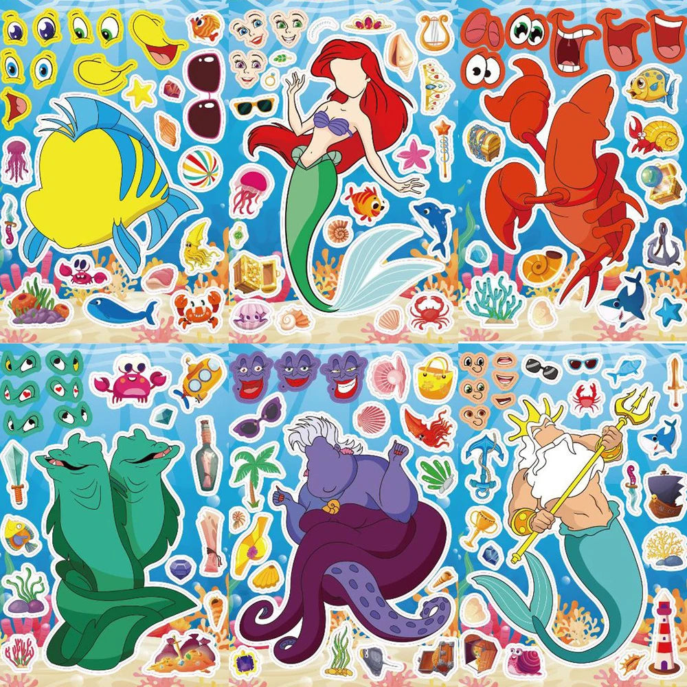 Pegatinas  "Crea tu Propia Sirenita": Ariel y la Magia del Océano