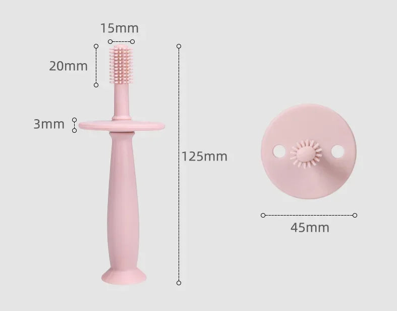 Cepillo de Dientes de Entrenamiento 360° con Protector y Base de Succión