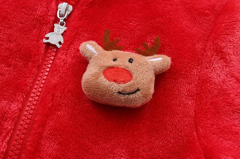 Mameluco Navideño con Capucha: Calidez Festiva y Franela Suave