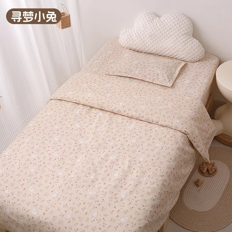 Set de Cama para Cuna Premium | Estampado Reactivo y Relleno de Seda