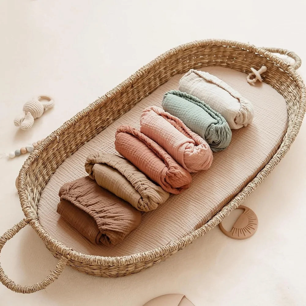 Set de 2 Sábanas de Muselina 100% Algodón - Suaves y Transpirables