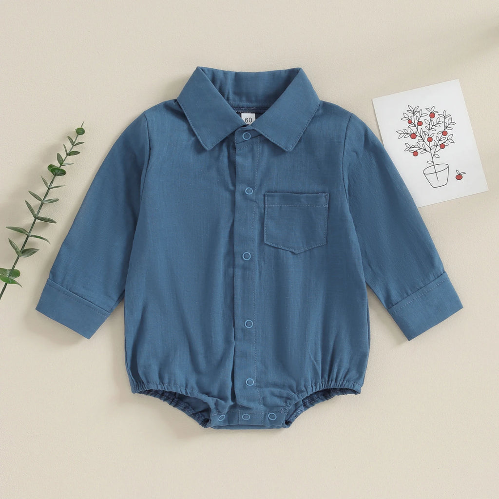 Mameluco/Body Estilo Camisa de Vestir para Bebé Niño (0-24 Meses)