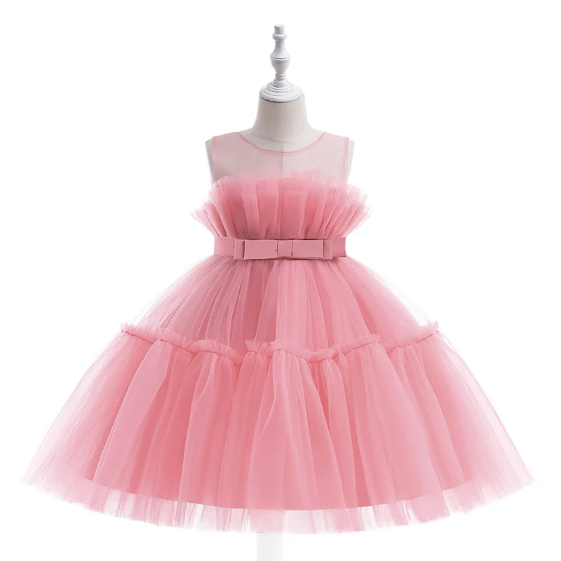 Vestido Tutú de Princesa para Bebé y Niña | Ideal para Bautizo, Primer Cumpleaños y Fiestas (6M-10T)