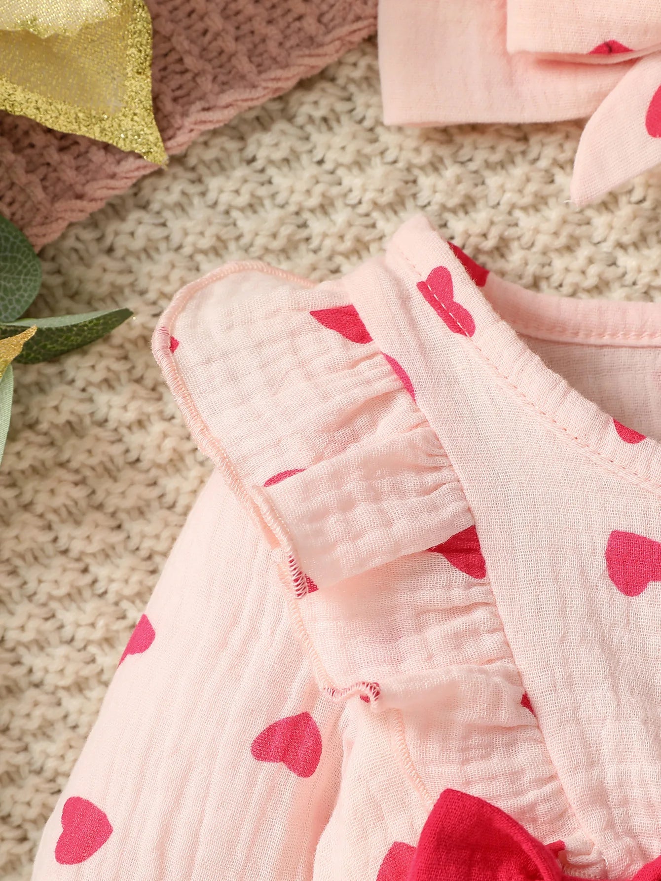 Mameluco de niña diseño Floral (0-6M): Comodidad 100% Algodón y Diadema a Juego