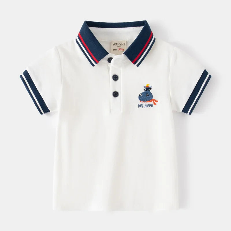 Playera Tipo Polo para Niño | Cuello Clásico y Bolsillo (12 Meses a 7 Años)