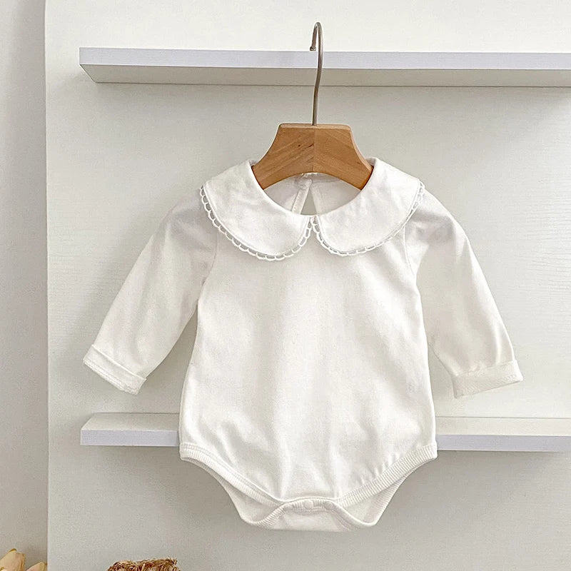 Mameluco de Princesa Navideño  con Cuello de Pétalo (Otoño-Invierno)