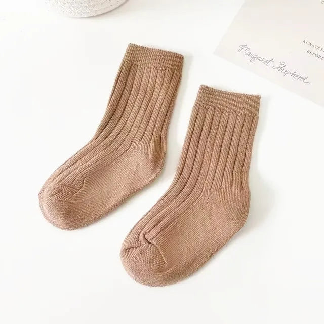 Calcetines de Algodón: Suaves, Transpirables (0-8 años)