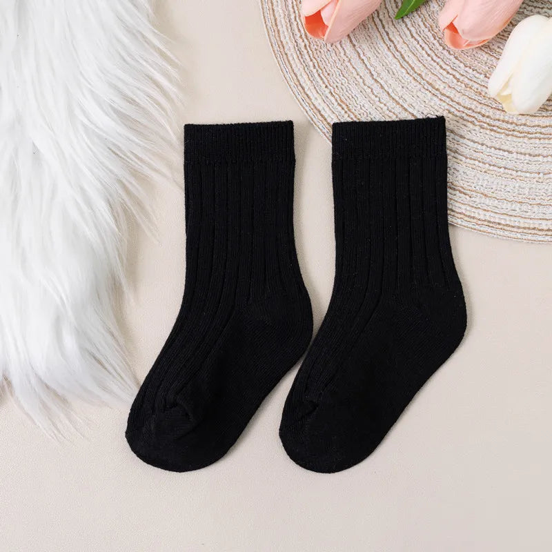 Calcetines de Algodón: Suaves, Transpirables (0-8 años)