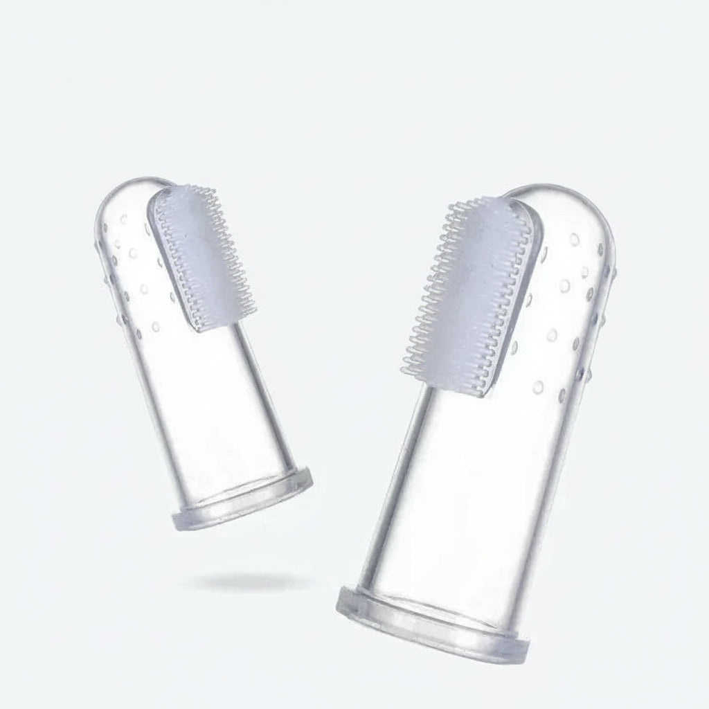 Cepillo de Dientes de Dedo de Silicona: Para Encías, Dientes Deciduos y Lengua (Mayores de 6 Meses)