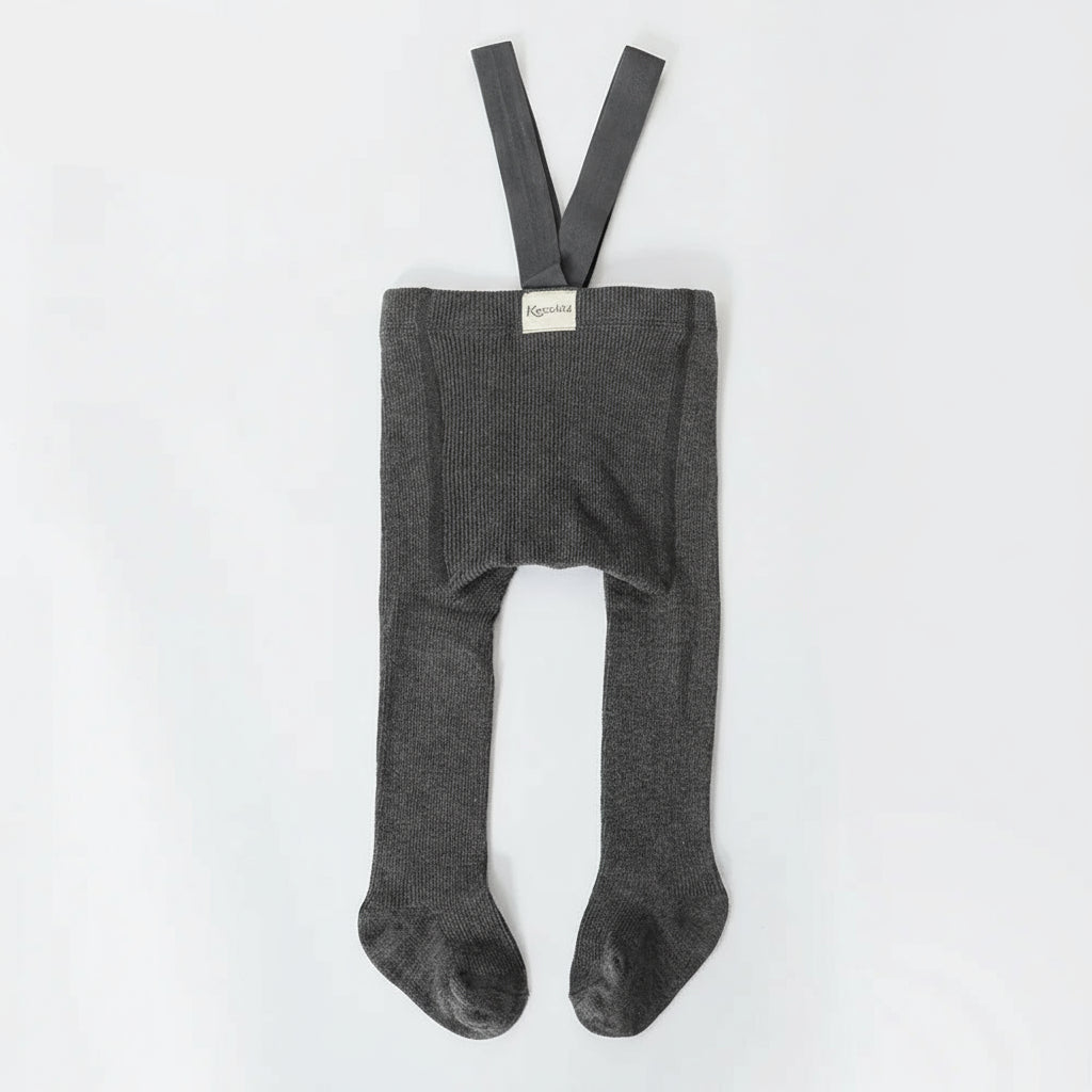 Pantimedias con Tirantes para Bebé (Unisex) - Tejido Sólido de Cintura Alta