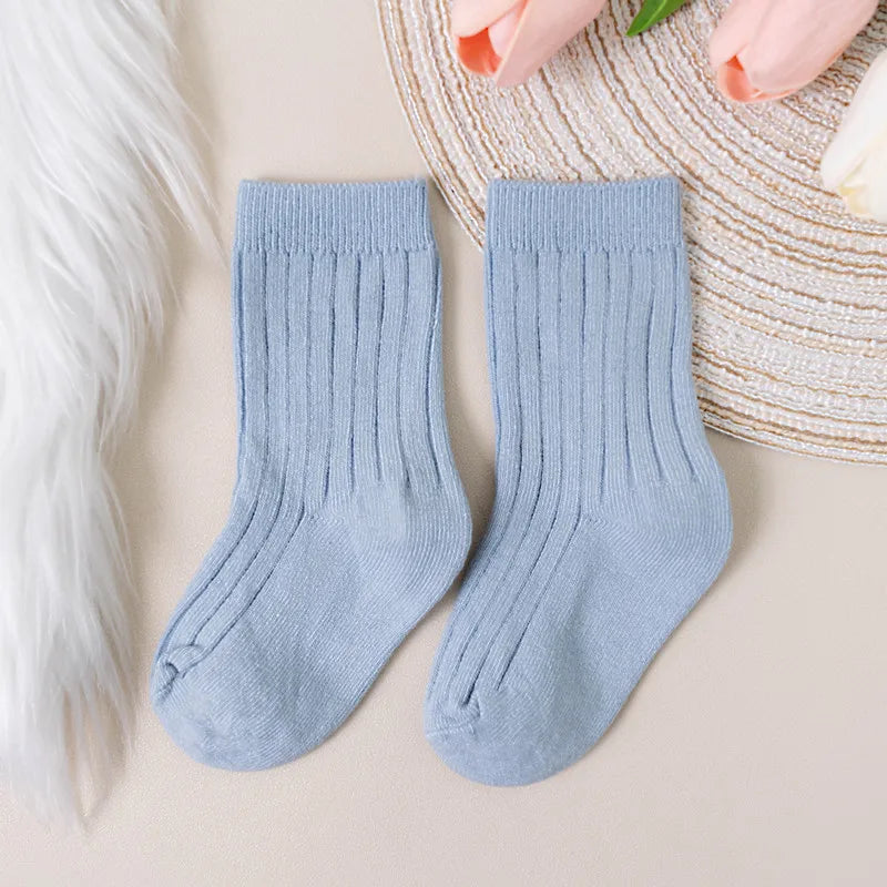 Calcetines de Algodón: Suaves, Transpirables (0-8 años)