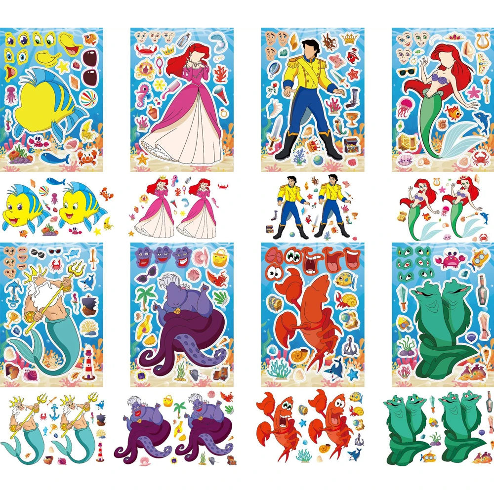 Pegatinas  "Crea tu Propia Sirenita": Ariel y la Magia del Océano