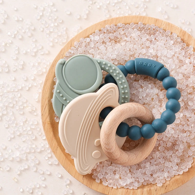 Pulsera Mordedora de Silicona (Doble Anillo) | Alivio Inmediato de la Dentición