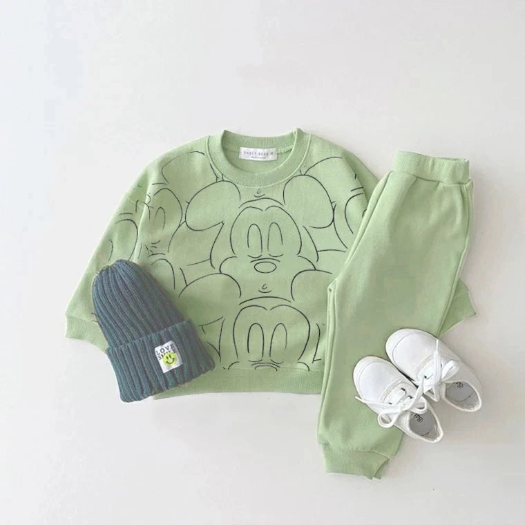 Conjunto Deportivo : Sudadera Mickey Mouse y Pantalón (Unisex) (6M-4T)