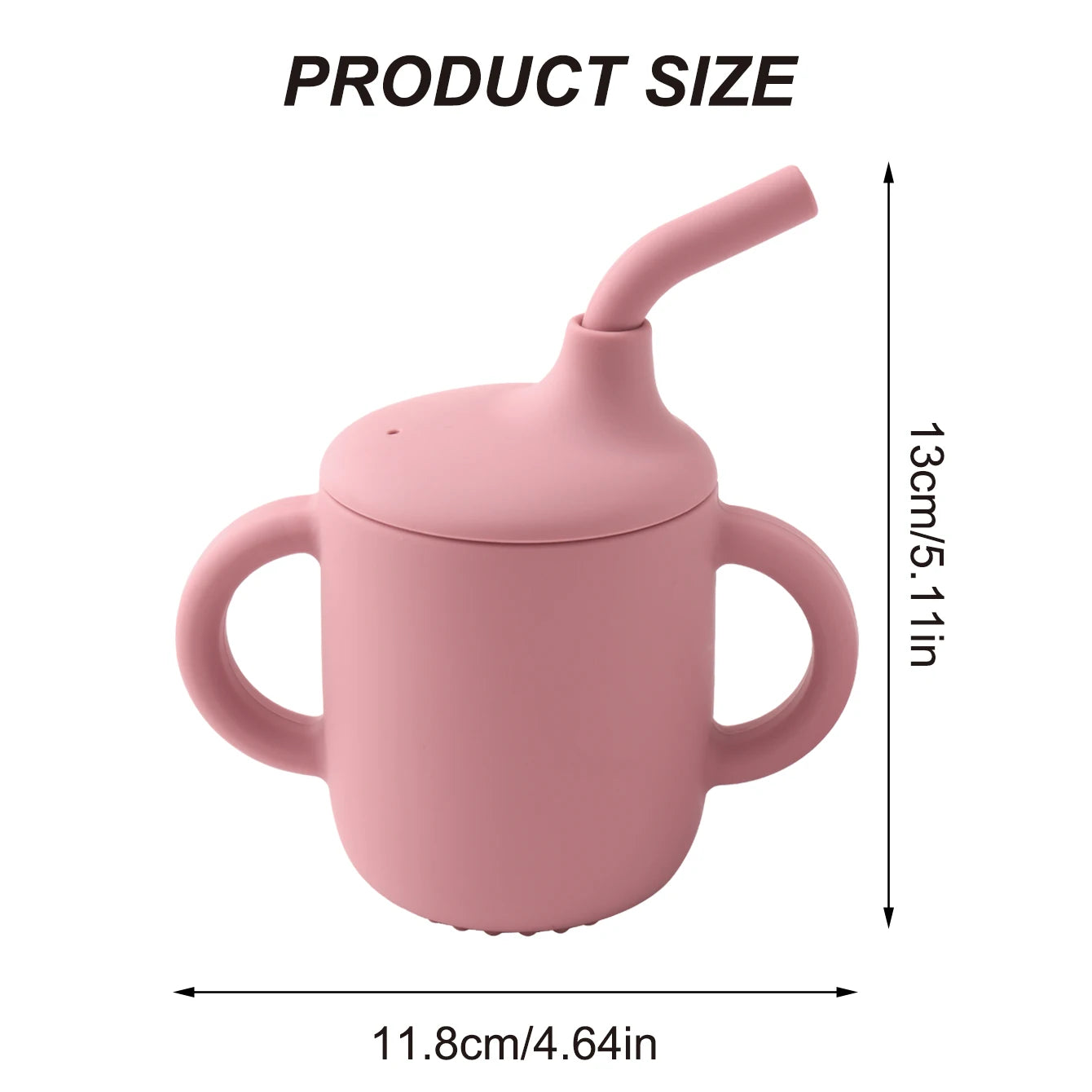 Vaso Entrenador de Silicona 180ml con Asas |  Entrenamiento Seguro, Antifugas, Sin BPA