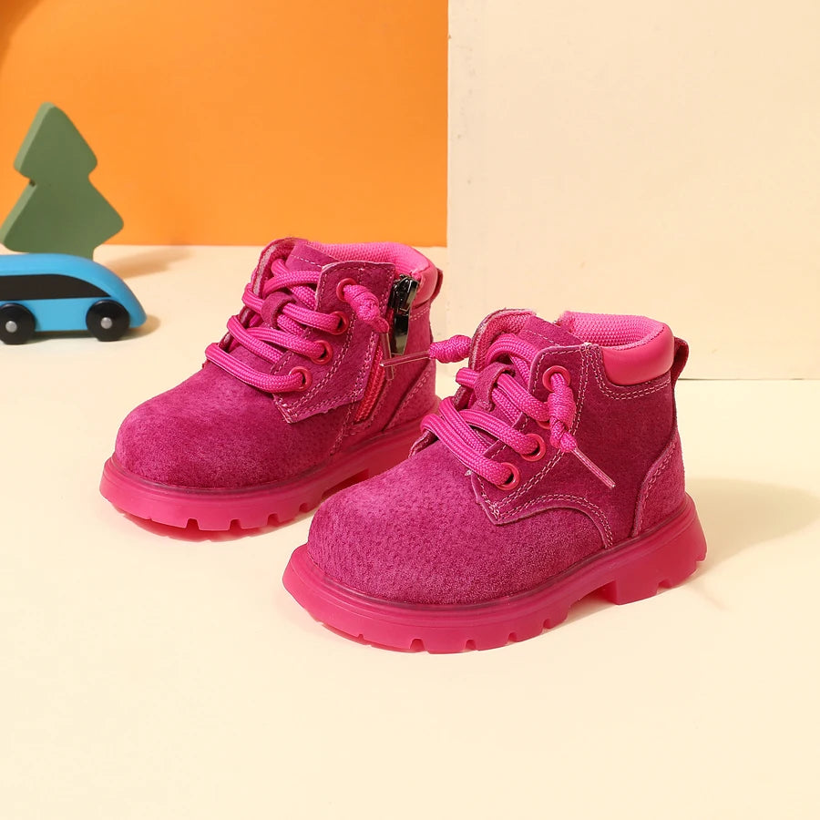 Botines de Piel "Aventura Otoñal" – Estilo y Seguridad (9M-4T)