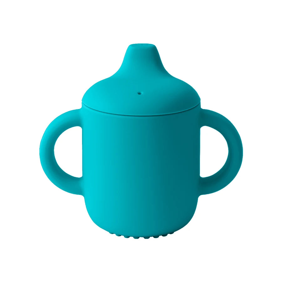 Taza de silicona con doble asa con tapa