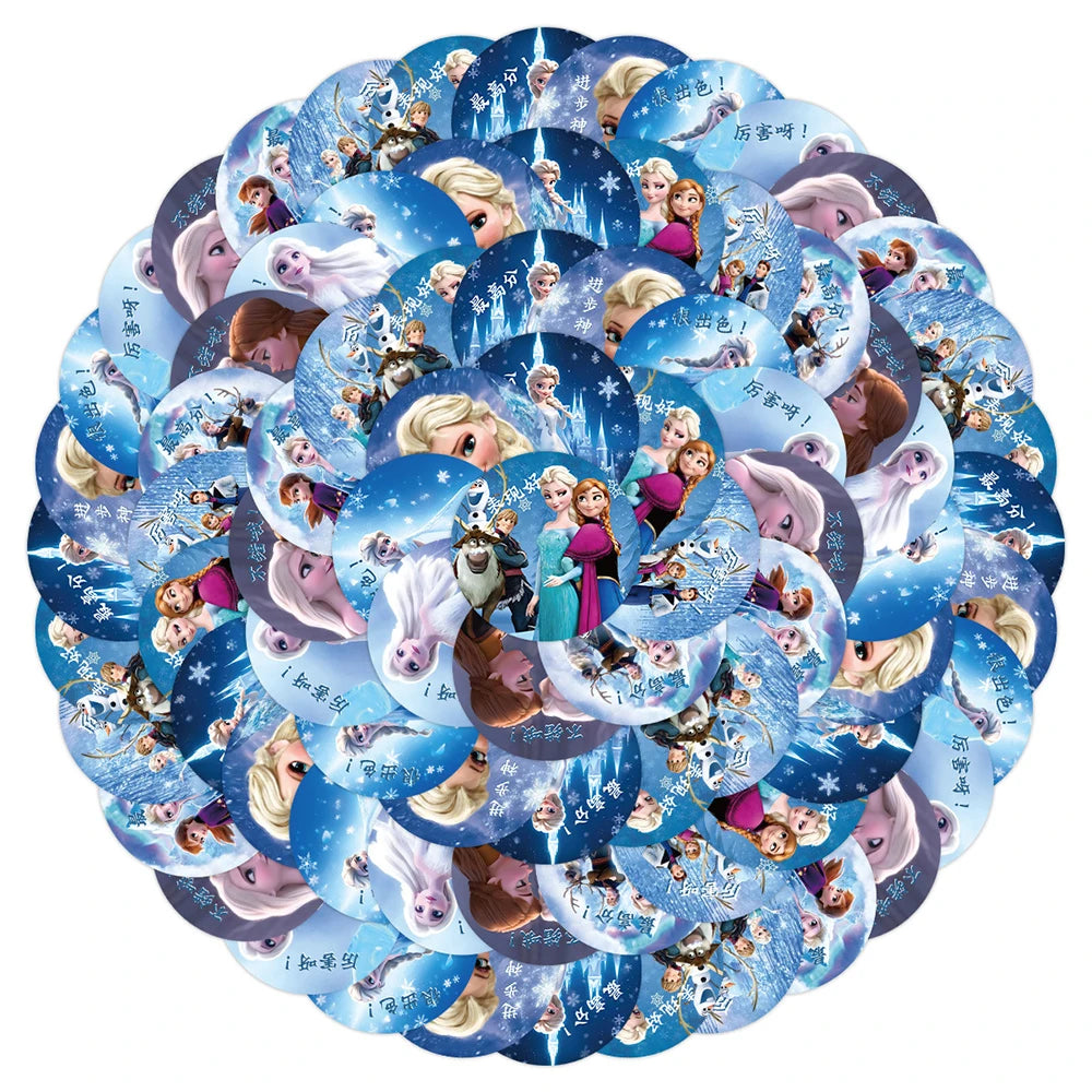 Rollo de 500 Pegatinas Disney Frozen: ¡Elsa, Magia y Hielo!