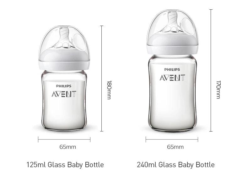 Set de Regalo Philips Avent para Recién Nacidos | Biberones de Vidrio Puro y Cepillo 3 en 1