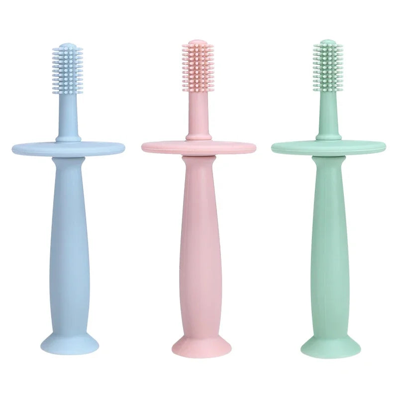 Cepillo de Dientes de Entrenamiento 360° con Protector y Base de Succión