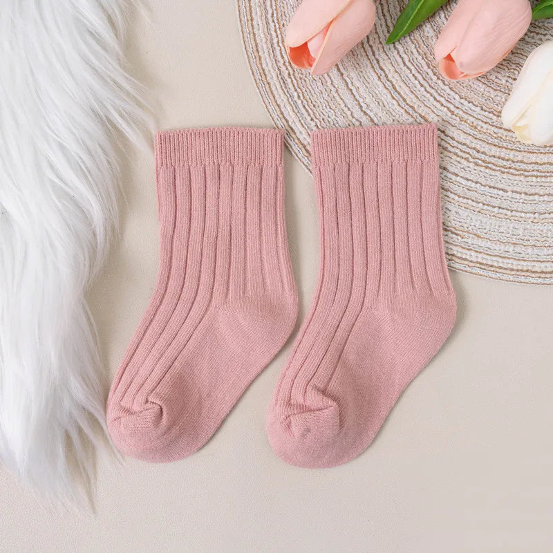 Calcetines de Algodón: Suaves, Transpirables (0-8 años)