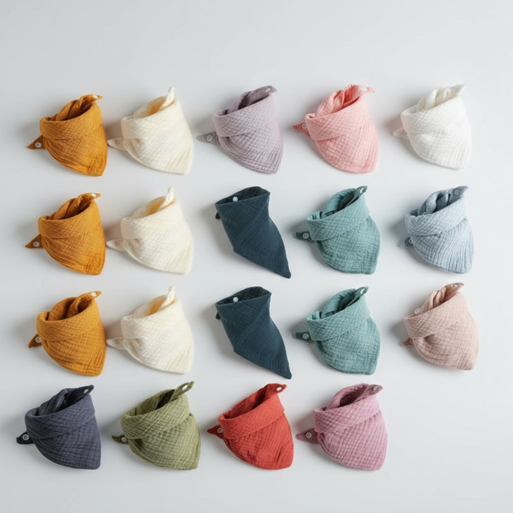 Set de 3 Baberos de Muselina | Súper Suaves y Absorbentes