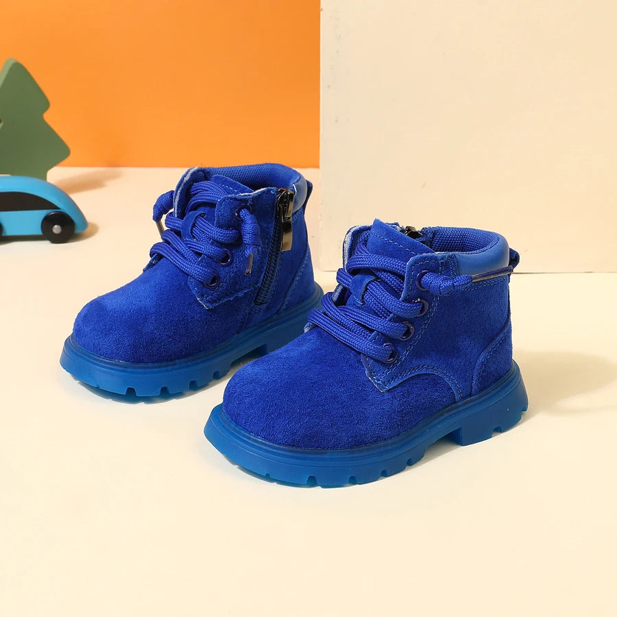 Botines de Piel "Aventura Otoñal" – Estilo y Seguridad (9M-4T)